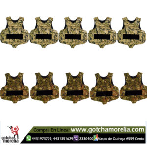 PAQUETE 10 CHALECOS GOTCHA CAMPO ARENA DIGITAL-WOODS  PAINTBALL