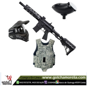 Paquete Tmc Elite Paintball con Tanque Valken 13/3000 - Negro