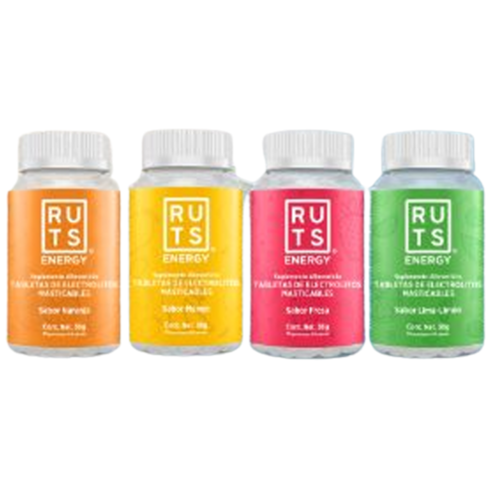 Frasco de Tabletas de Electrolitos masticables Ruts Energy